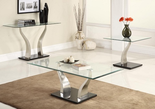 glass table living room
