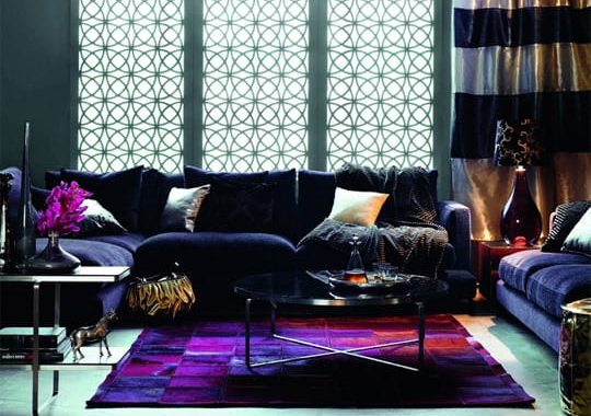 purple living room rug