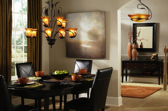 bronze light fixtures dining room