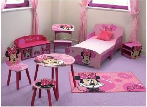 disney minnie mouse bedroom set with bonus toy organizer