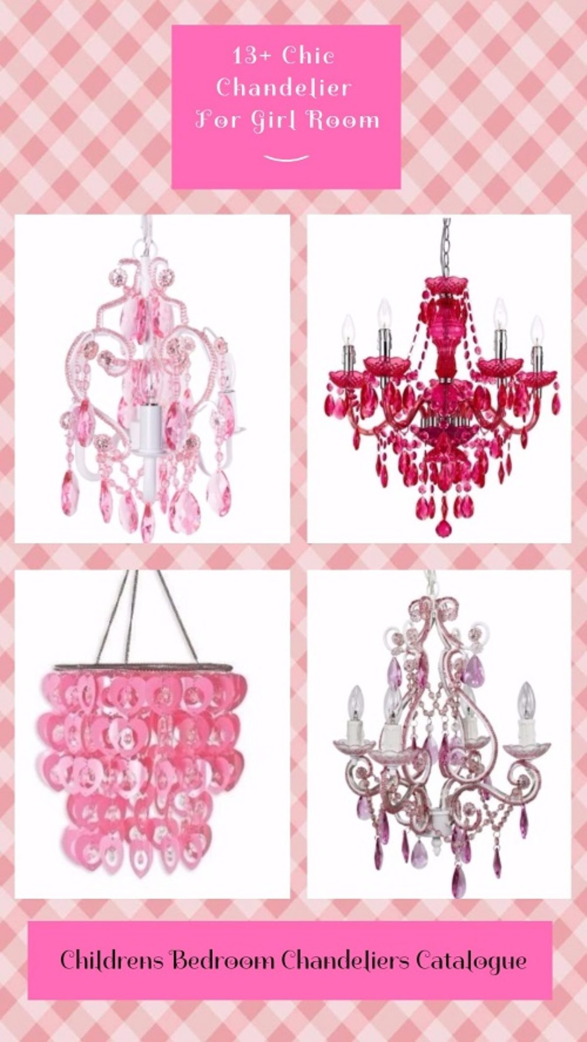 childrens pink chandelier