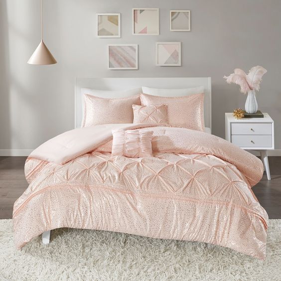 41+ Pink Gold And Silver Bedroom